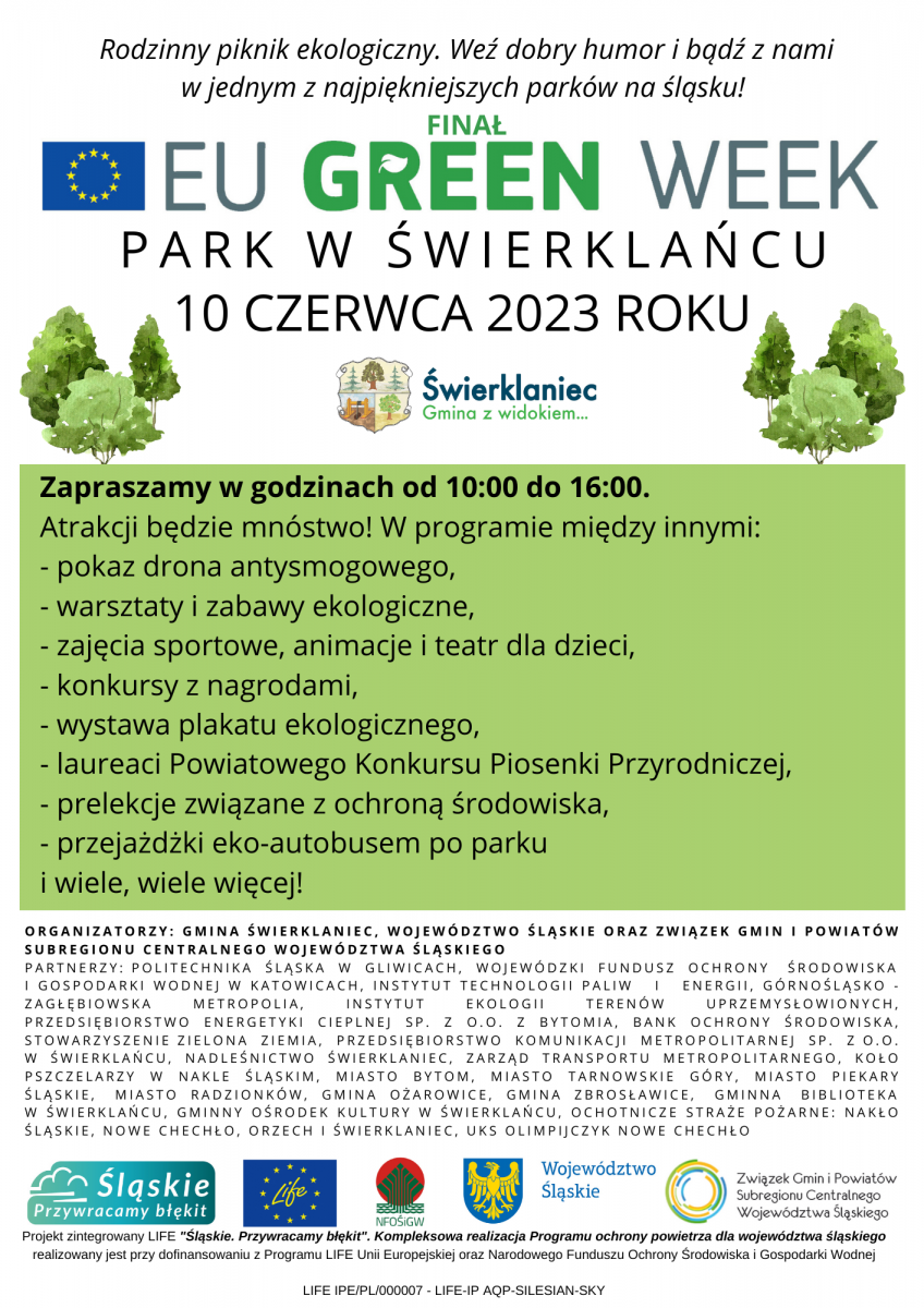 Plakat - Rodzinny piknik ekologiczny Green Week - 10 czerwca 2023