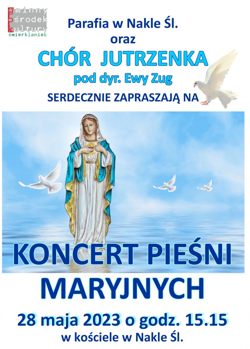 Plakat - koncert chóru Jutrzenka - 28  maja