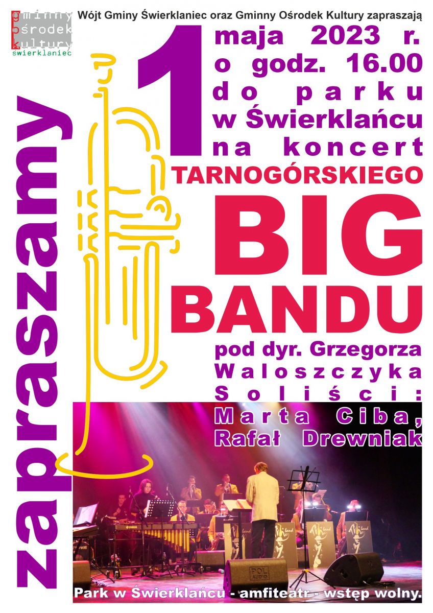 Plakat - koncert Tarnogórskiego Big Bandu - 1 maja