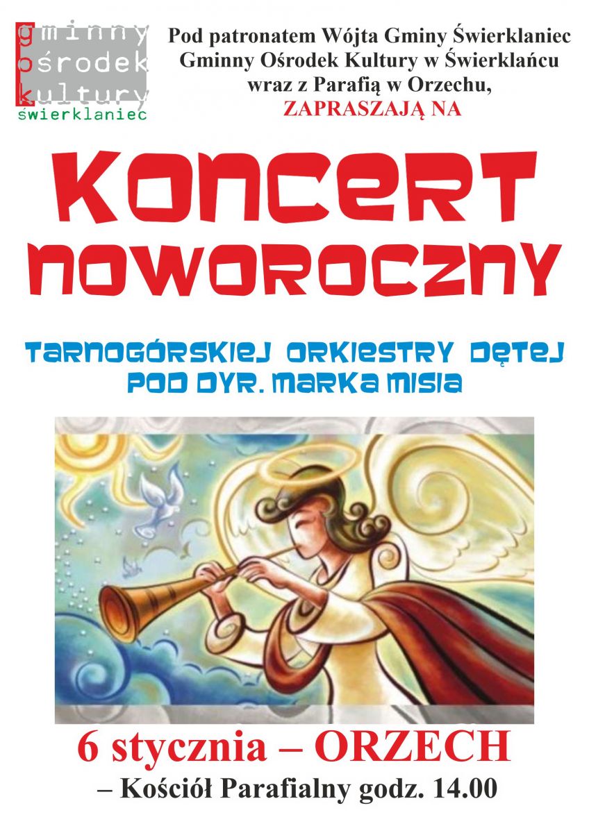 Plakat - Koncert Noworoczny - Kościół w Orzechu