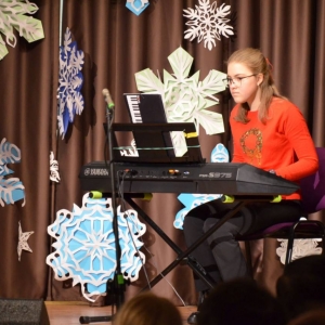 Koncert Noworoczny w GOKu w wykonaniu dzieci biorących udział w zajęciach keyboardowych